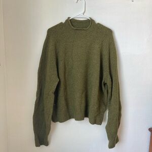 Olive green mock neck sweater
